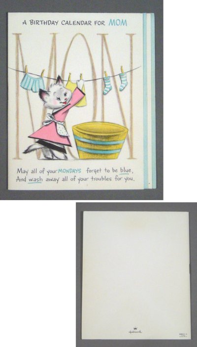 画像3: "A BIRTHDAY CALENDAR FOR MOM" CAT CARD BOOK