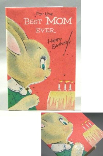 画像1: "For the BEST MOM EVER" BIRTHDAY CARD