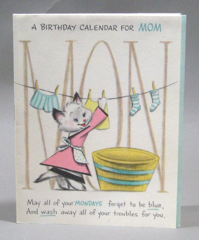 画像1: "A BIRTHDAY CALENDAR FOR MOM" CAT CARD BOOK