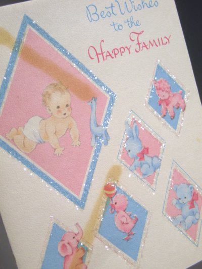 画像1: "HAPPY FAMILY" BABY CARD