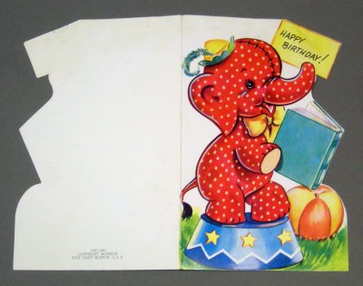 画像2: "HAPPY BIRTHDAY" 50's Dot elephant CARD
