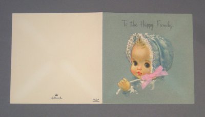 画像2: "To the Happy Family" PINK RIBBON BABY CARD