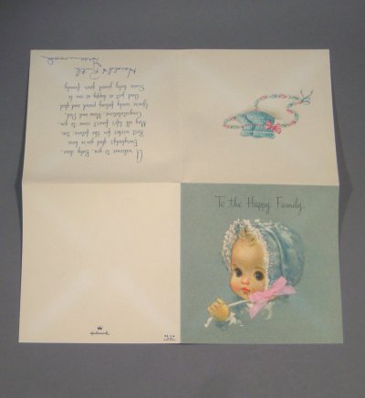 画像3: "To the Happy Family" PINK RIBBON BABY CARD