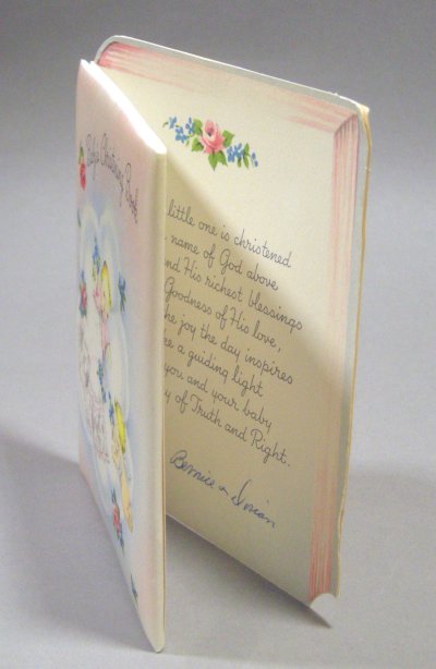 画像3: 50's"Baby's Christening Book" BABY CARD
