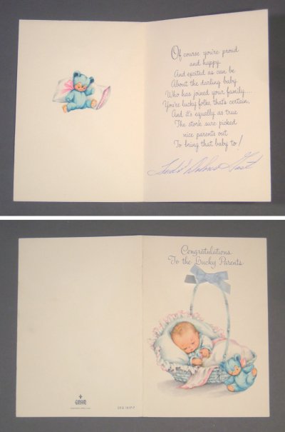 画像2: "Congratulations To the Lucky Parents" BABY CARD