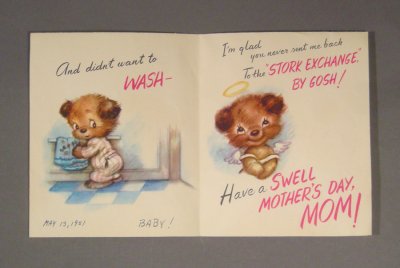 画像1: "MOM!" BEAR MOTHER'S DAY CARD