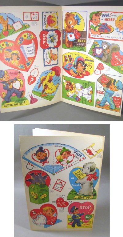 画像2: 1950's-early 60's "Valentine Fun" CARD BOOK（Cut 0ut Card 20枚）