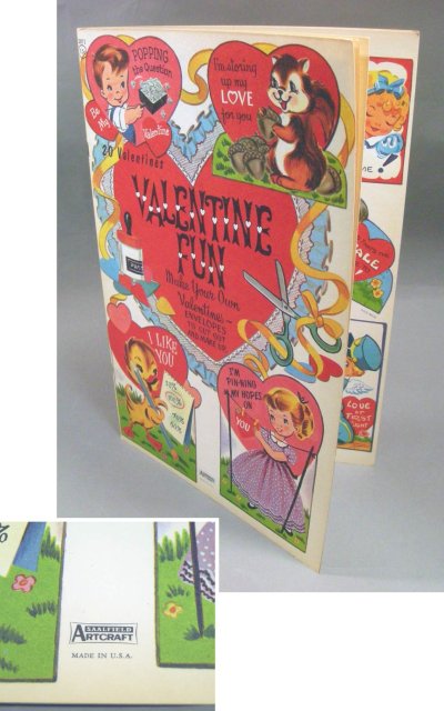 画像3: 1950's-early 60's "Valentine Fun" CARD BOOK（Cut 0ut Card 20枚）