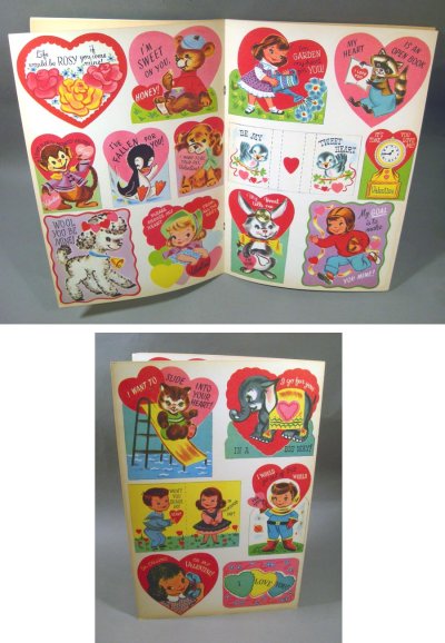 画像2: 1950's-early 60's "Party Valentines" CARD BOOK（Cut 0ut Card 25枚）