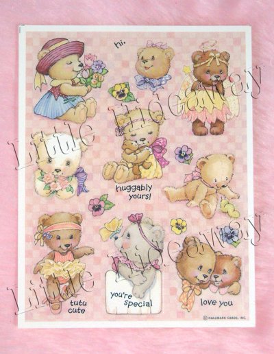 画像1: Vintage "Fancy Bear" Stickers Sheet