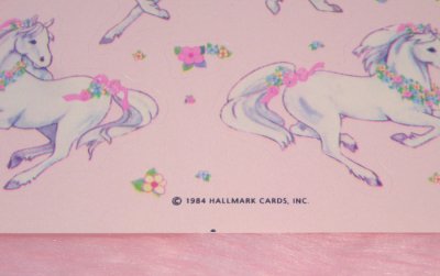 画像2: 1980's "Pink Flower Horse" Stickers Sheet