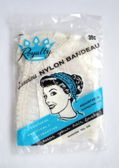 画像1: 1950's "Royalty" White Frill Hair Band 【DEAD-STOCK♡】