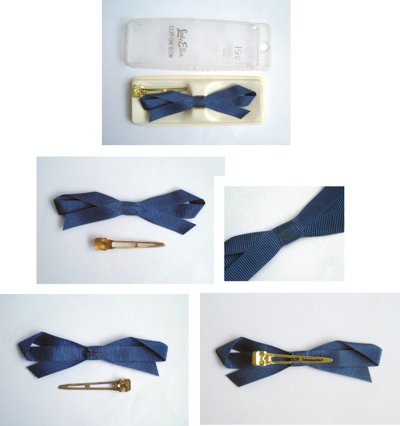 画像1: 1960's "Grosgrain Ribbon" Vintage Hair Clip （2点セット）