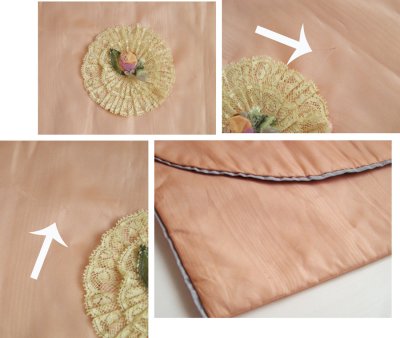 画像3: 1940's "Ribbon Rosette Lace" Lingerie Bag with 3 Small Sachet