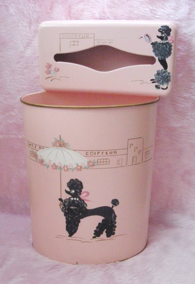 画像3: 1950's  RANSBURG "PINK ＆ BLACK POODLE" Tissue Holder Box