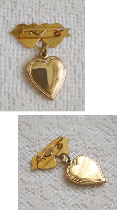 画像2: 1950's "ARROW HEART" Valentine Sweetheart Brooch 