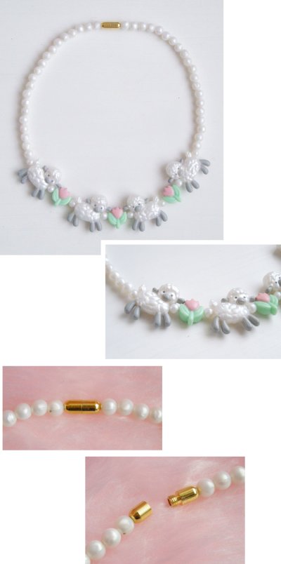 画像1: 1990's AVON "Merry Little Lambs" Necklace【箱付きDEAD-STOCK♡】 