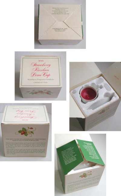 画像3: 1970's AVON "Strawberry Porcelain Tea Cup & Saucer" Vintage Candle  -ヴィンテージ キャンドル-   【箱付きDEAD-STOCK♡】