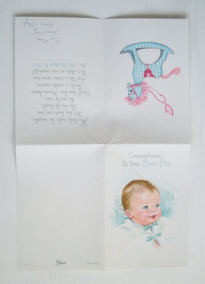画像3: "Congratulations ON YOUR BABY BOY" CARD