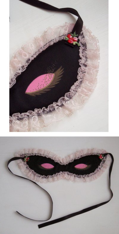 画像1: 1960's "PINK & BLACK" Cat Eye Night Mask