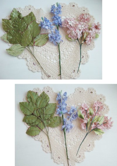 画像1:  Vintage Millinery  Flower "PINK & BLUE" Bouquets