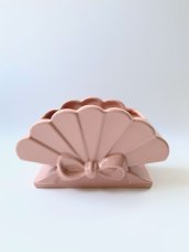 画像1: 1940's Vintage ABINGDON  "Shell & Bow" Flower Vase  -ヴィンテージ フラワーベース-  【PINK】 (1)
