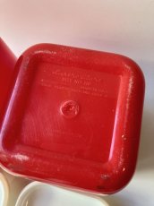 画像23: 1950’s Vintage "LUSTRO WARE"  Red×White Canister Set  -ヴィンテージ キャニスター  保存容器 セット- (23)