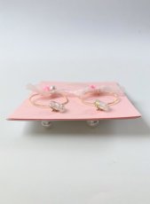 画像4: 【Little Hideaway】Vintage Cabochon  "ROSE" Parts   -星・リボン・パール フープピアス- (4)