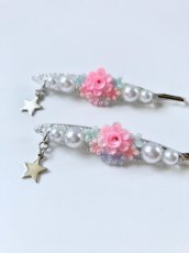 画像3: 【Little Hideaway】 Vintage Cabochon  "PEARL FLOWER" Parts   -ヘアピン- (3)