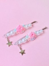 画像1: 【Little Hideaway】 Vintage Cabochon  "PEARL FLOWER" Parts   -ヘアピン- (1)