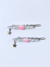 画像4: 【Little Hideaway】 Vintage Cabochon  "PEARL FLOWER" Parts   -ヘアピン- (4)