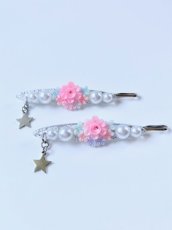 画像2: 【Little Hideaway】 Vintage Cabochon  "PEARL FLOWER" Parts   -ヘアピン- (2)