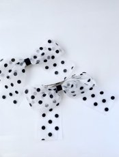 画像2:  【Little Hideaway】 Organdy Bow   "POLKA DOTS"   -リボンバレッタ- (2)