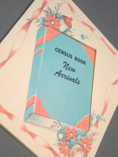画像1: "CENSUS BOOK" BABY CARD