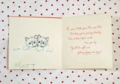 画像1: "Get-Well Wishes" KITTEN CARD